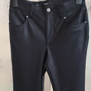 Black Faux Leather Pants
